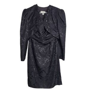 Scott‎ McClintock Black Dress with Bolero Jacket Size 10